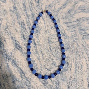 Genuine lapis lazuli beaded necklace ￼